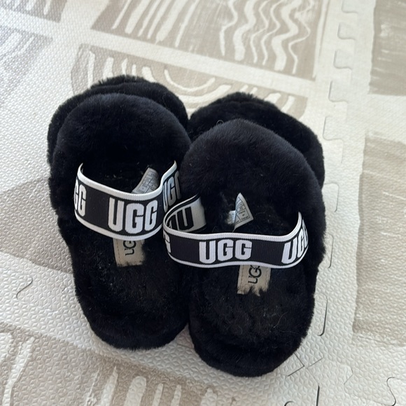 UGG OH YEAH BLACK SANDALS SLIPPER - Picture 2 of 4
